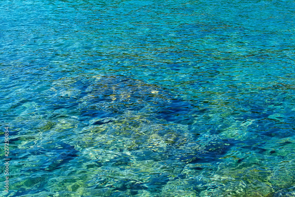 Fototapeta premium Turquoise Seawater surface texture background