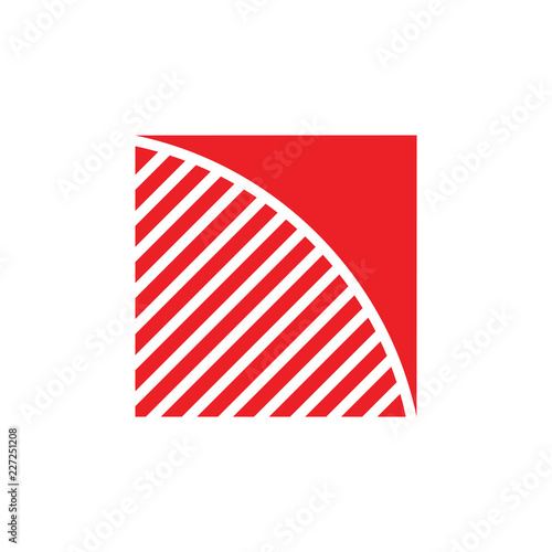 Fototapeta Naklejka Na Ścianę i Meble -  arrow fly square stripes logo vector