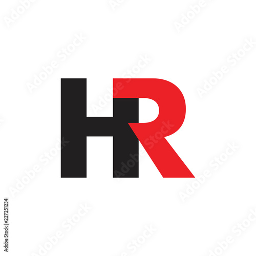 letters hr linked logo vector