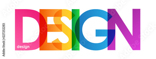 DESIGN rainbow letters banner