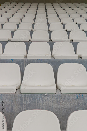 Series of seat in a tribune.