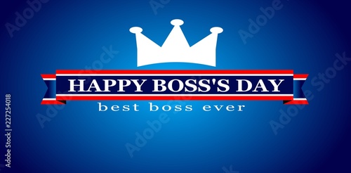 happy boss day illustration background, poster or web banner