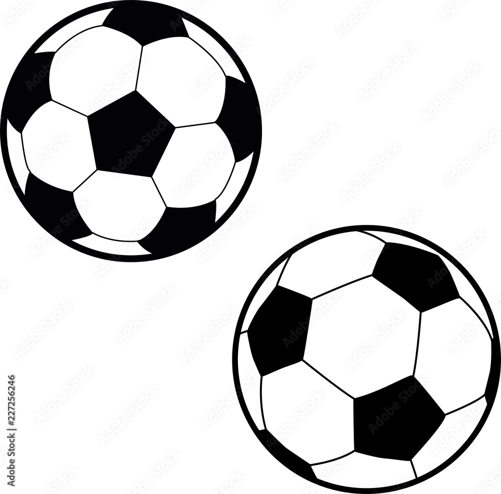 Football ball in two different angles. Soccer ball in two different angles. ball icons. Football ball in two different angles. Soccer ball in two different angles. ball icons.