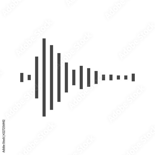 Audio wave icon  Modern Sound Wave illustration