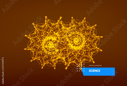 Infinity. Connection structure. Lattice geometric element. Molecular grid. Vector illustration.