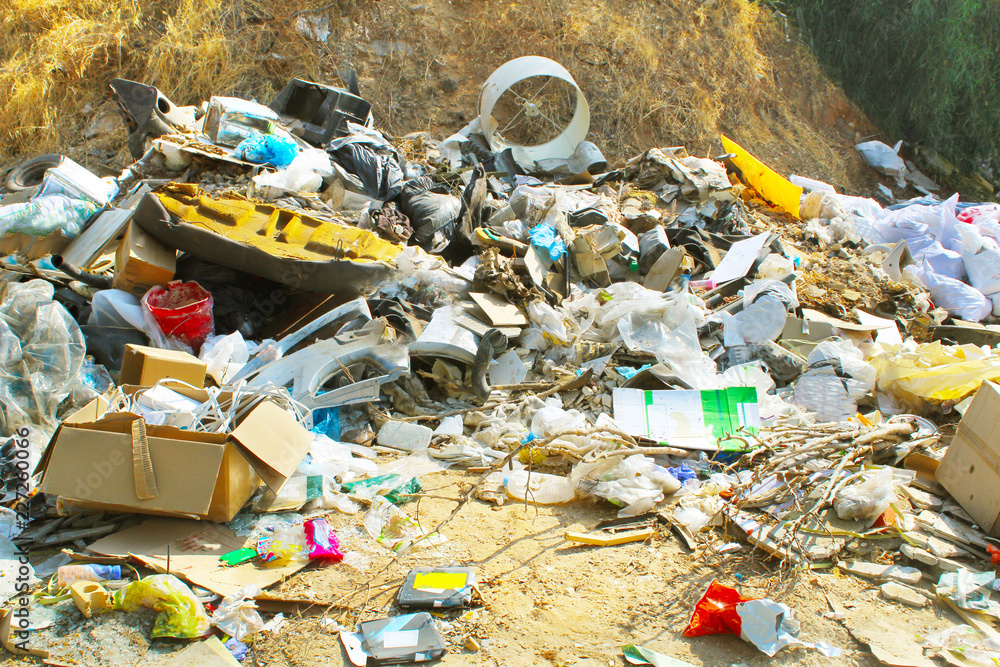 Garbage dump, Landfill Waste, NonBiodegradable Waste. Environmental