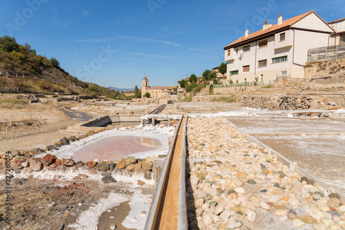 The famous salt valley of Añana, Spain