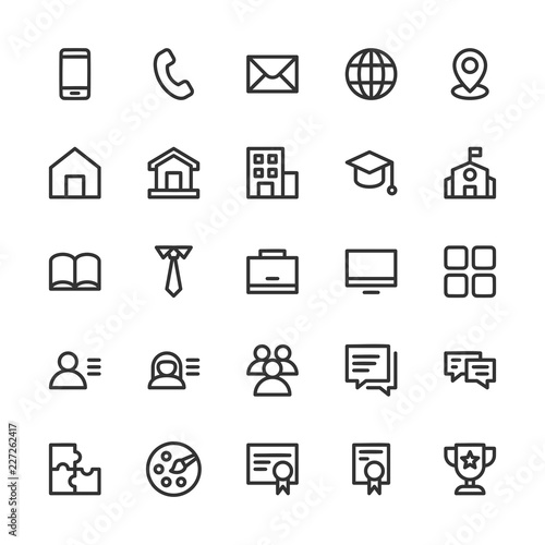 cv / resume line icons