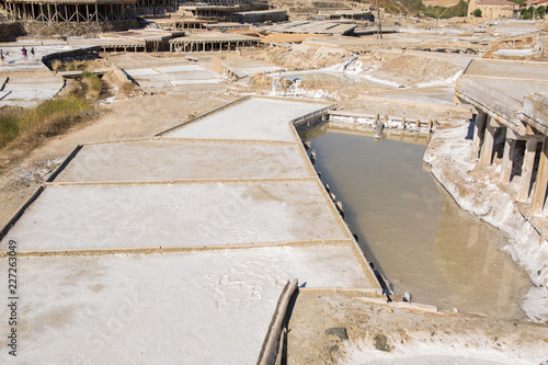 The famous salt valley of Añana, Spain