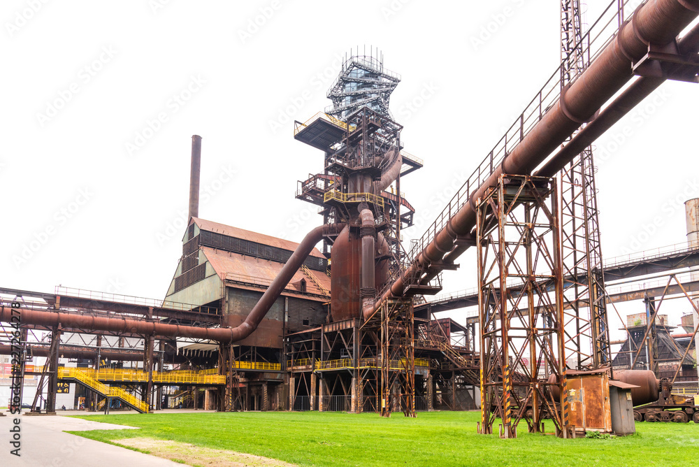 Bolt Tower and the blast furnace in Vitkovice in Ostrava, Czech Republic