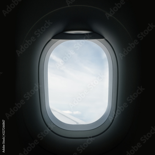 Looking Through An Airplane Window Porthole