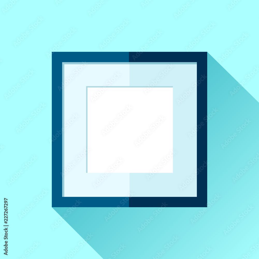 Simple squre frame in flat style. Blue frame on color background. Vector design object Simple squre frame in flat style. Blue frame on color background. Vector design object