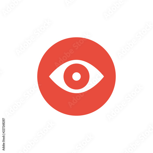 Eye red view vector and symbol