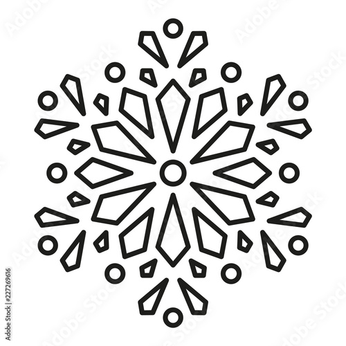 Cute Christmas Mandala for Coloring.