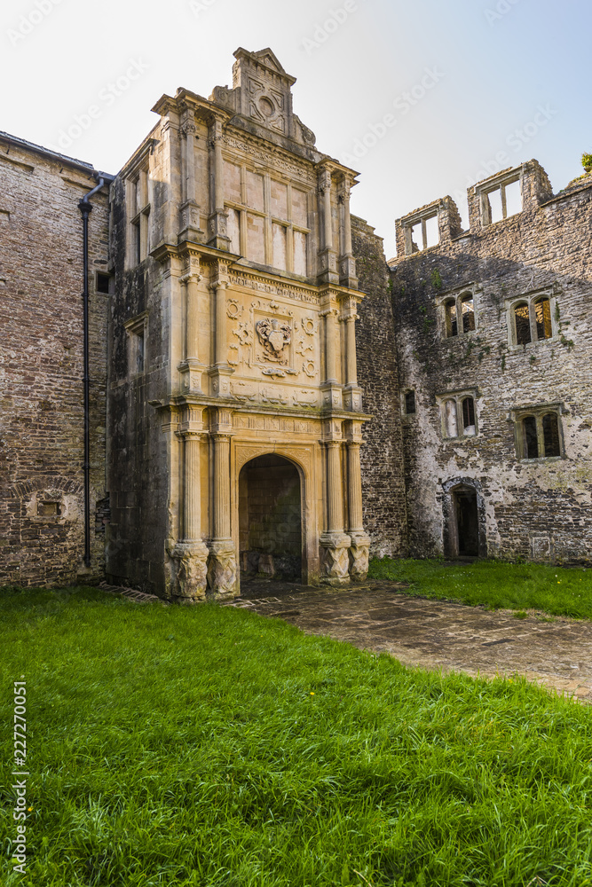 Fototapeta premium Beaupre Castle - Manor House, Vale of Glamorgan, Wales, UK.