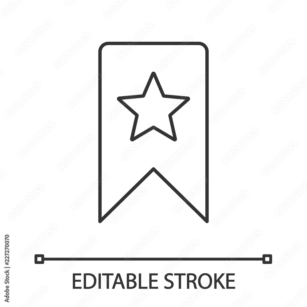 Bookmark with star linear icon Bookmark with star linear icon