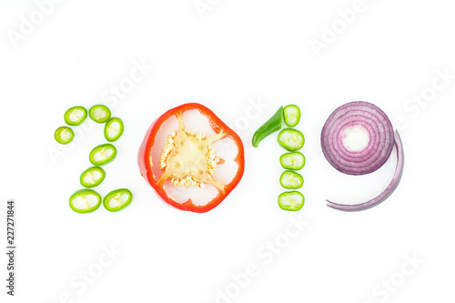 Healthy holidays food and diet. 2019 New year's decisions about a healthy lifestyle.