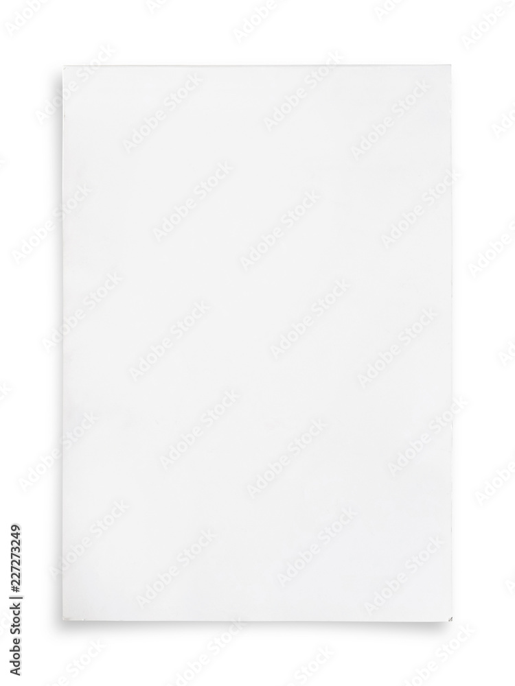 White paper sheet isolated on white background. White paper sheet isolated on white background.