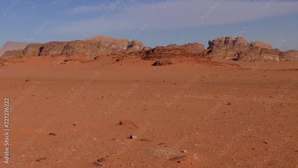 Beautiful view of Wadi Rum desert in the Hashemite Kingdom of Jordan, also known as The Valley of Moon Beautiful view of Wadi Rum desert in the Hashemite Kingdom of Jordan, also known as The Valley of Moon