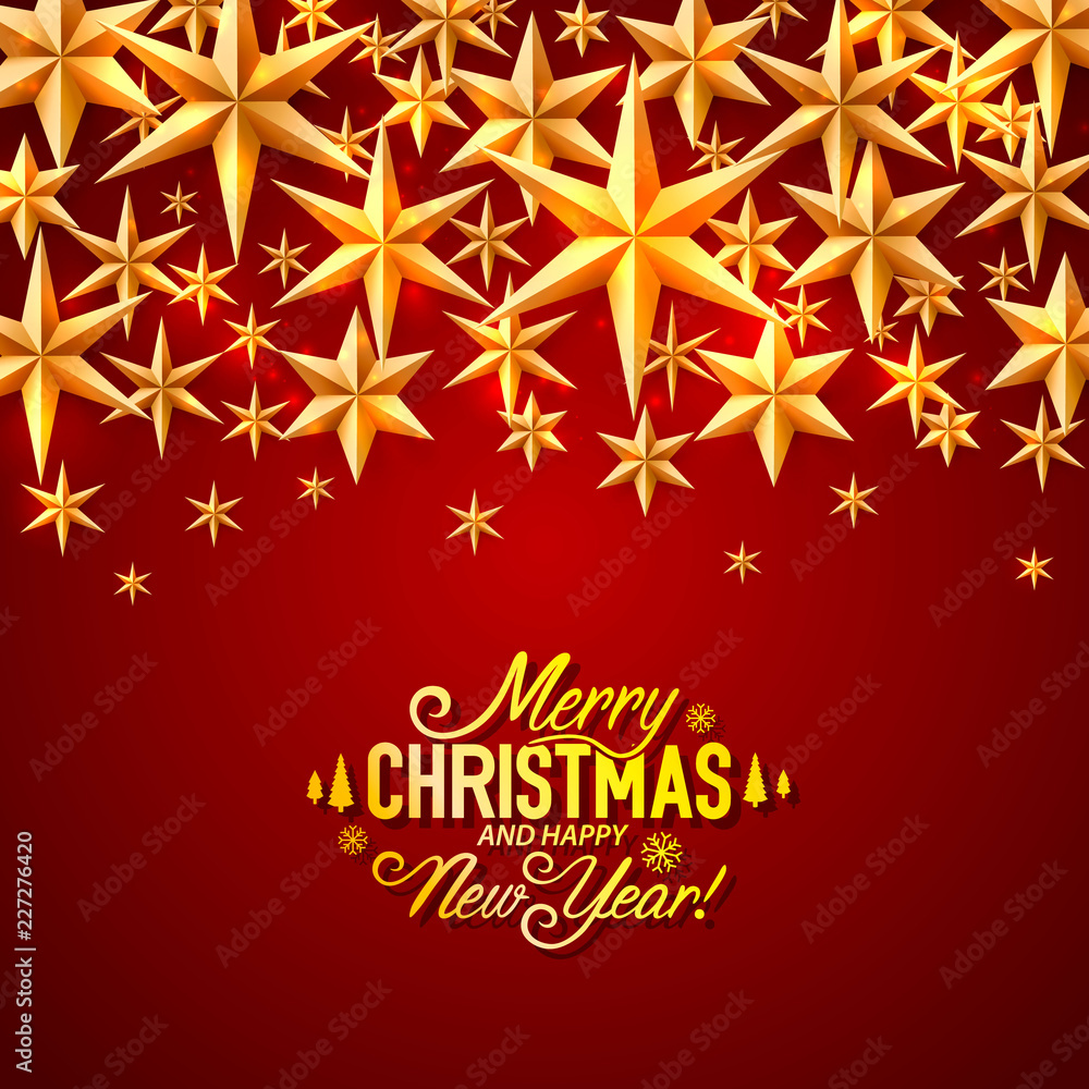 Merry Christmas and happy new year, vector background, design