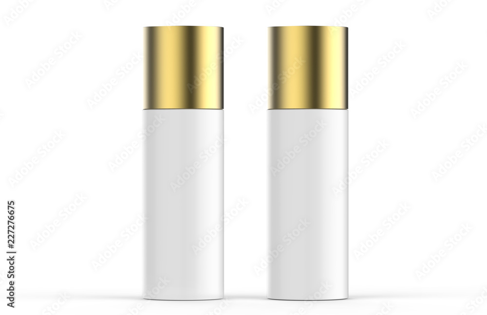 Perfume Deodorant Mock Up On Isolated White Background, 3D Illustration Perfume Deodorant Mock Up On Isolated White Background, 3D Illustration