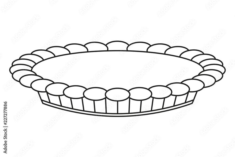 Line art black and white thanksgiving pie Line art black and white thanksgiving pie
