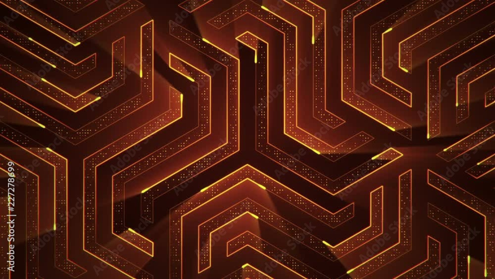 Abstract technologic background with stripes and particles. Animation of circuit electric signal with light shine. Animation of seamless loop. Abstract technologic background with stripes and particles. Animation of circuit electric signal with light shine. Animation of seamless loop.