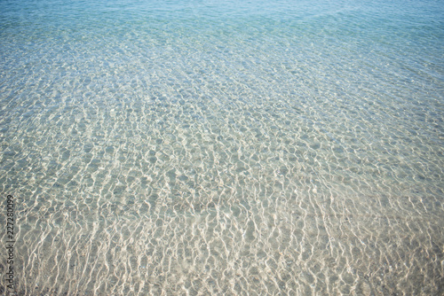 Transparent clear and very beautiful sea water on a sunny day