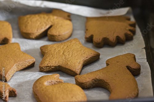 christmas gingerbread biscuit, homemade cookies.