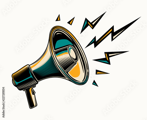 Megaphone sign icon