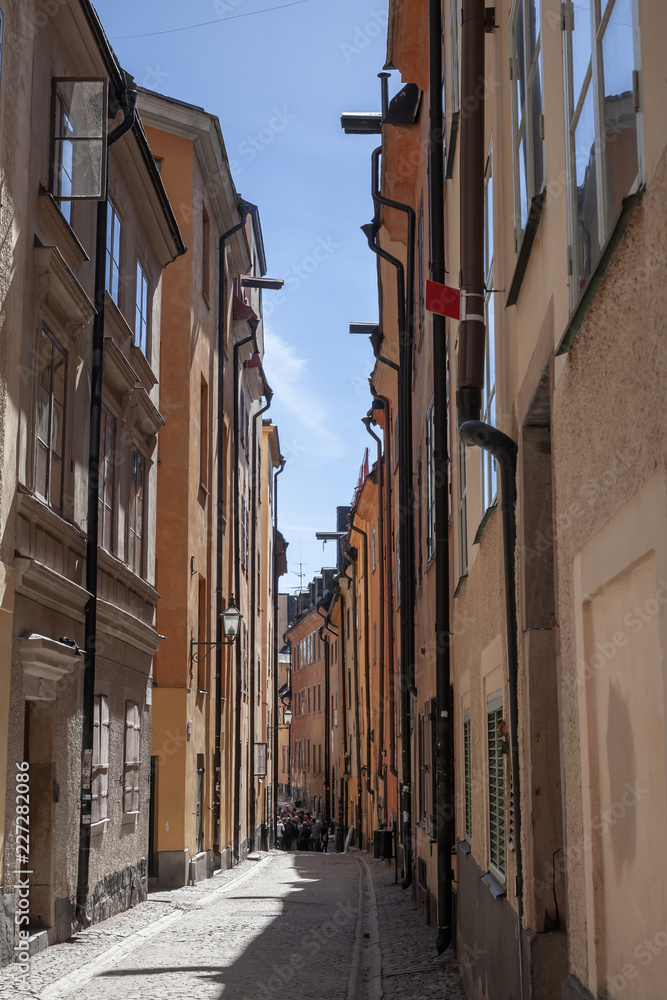 Old narrow street of Gamla stan, Stockholm