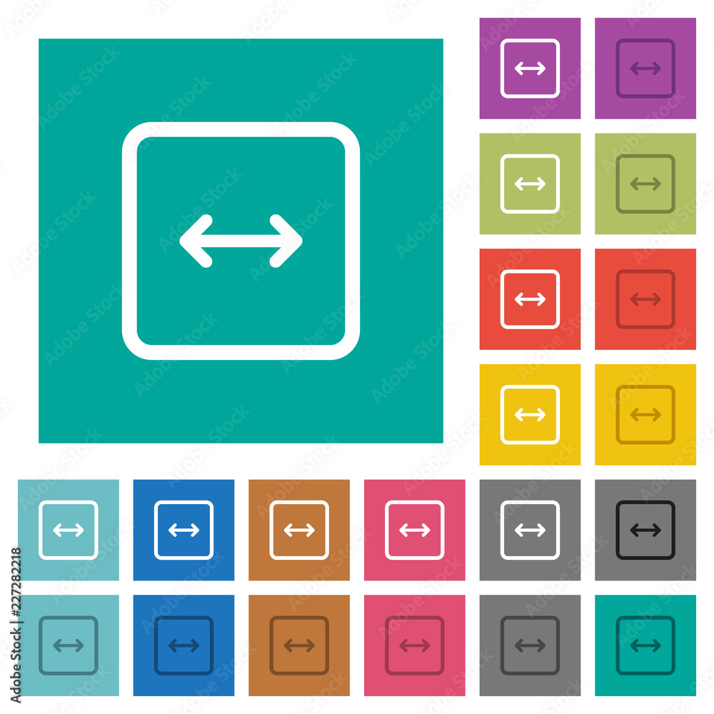 Adjust object width square flat multi colored icons Adjust object width square flat multi colored icons