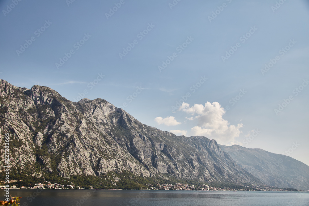 Bay of Kotor. mountain in Montenegro. Montenegro. 