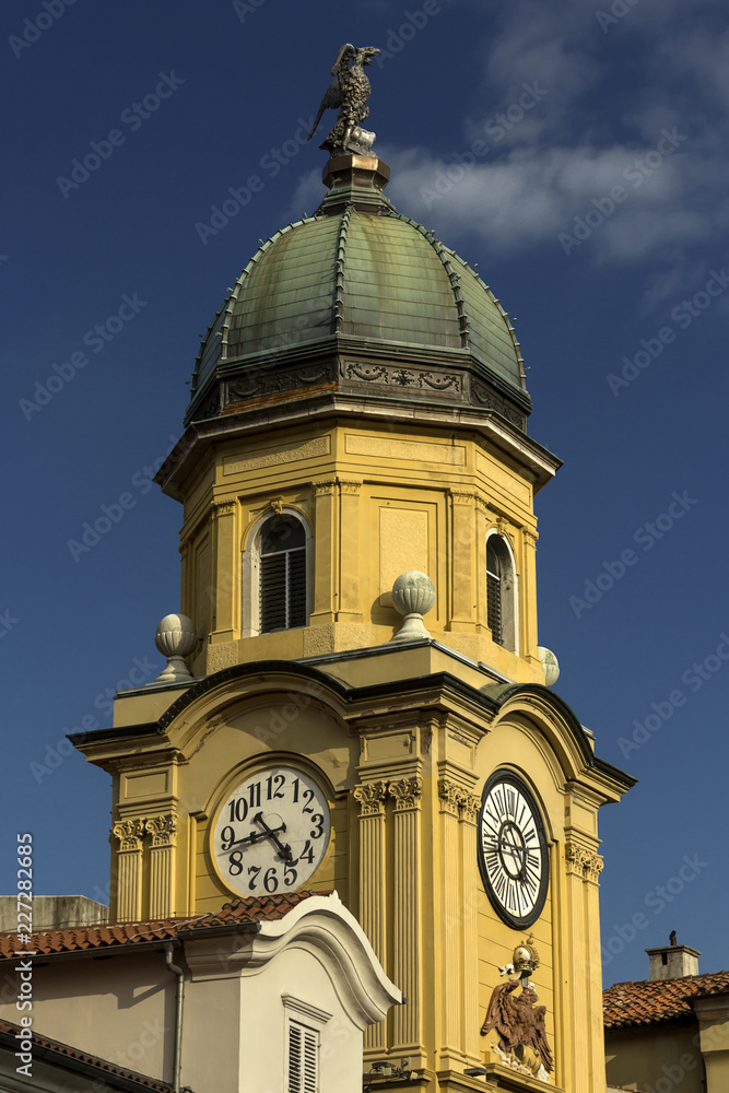 Tour de l'horloge à Rijeka, Croatie