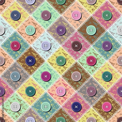 patchwork background with different patterns