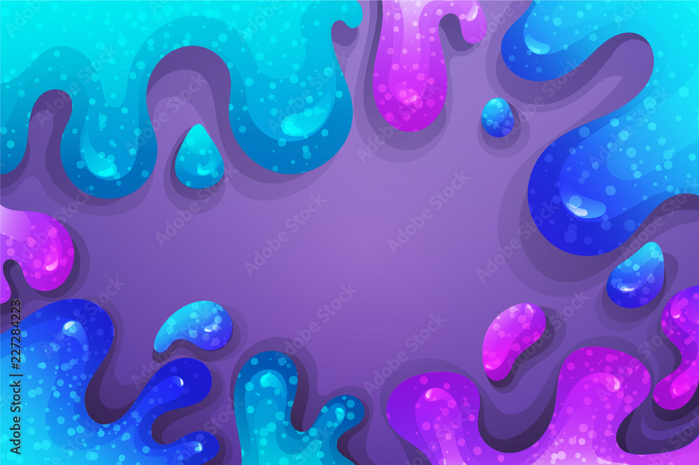 Glitter slime dripping on violet background. Glossy texture with girly colors of blue and purple. Vector illustration. Glitter slime dripping on violet background. Glossy texture with girly colors of blue and purple. Vector illustration.