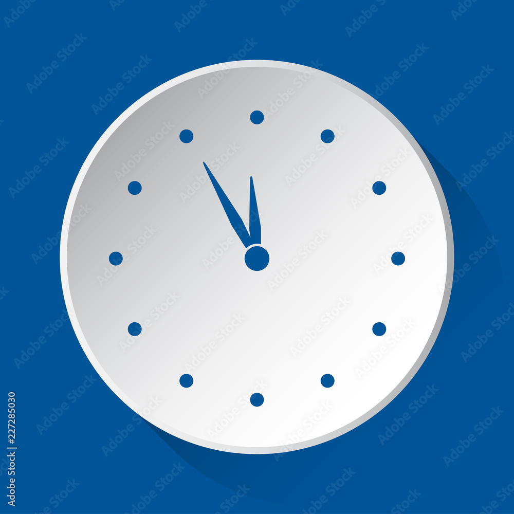 last minute clock - simple blue icon, white button last minute clock - simple blue icon, white button