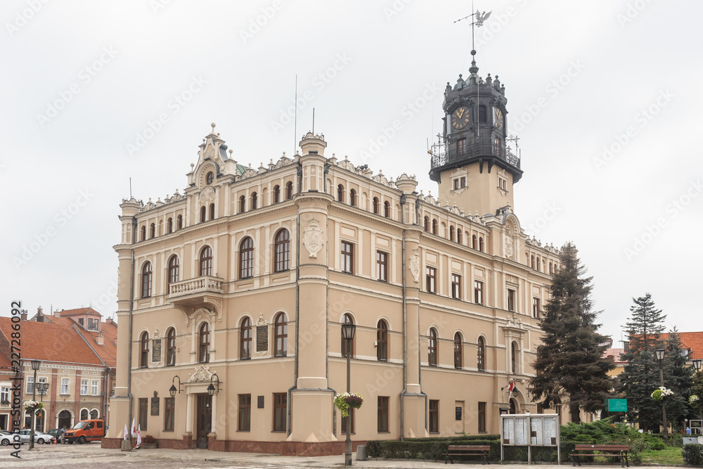 Renaissance Town Hall in Jaroslaw on San river, polish podkarpacie region