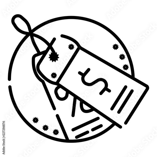 Price tag with dollar sign icon