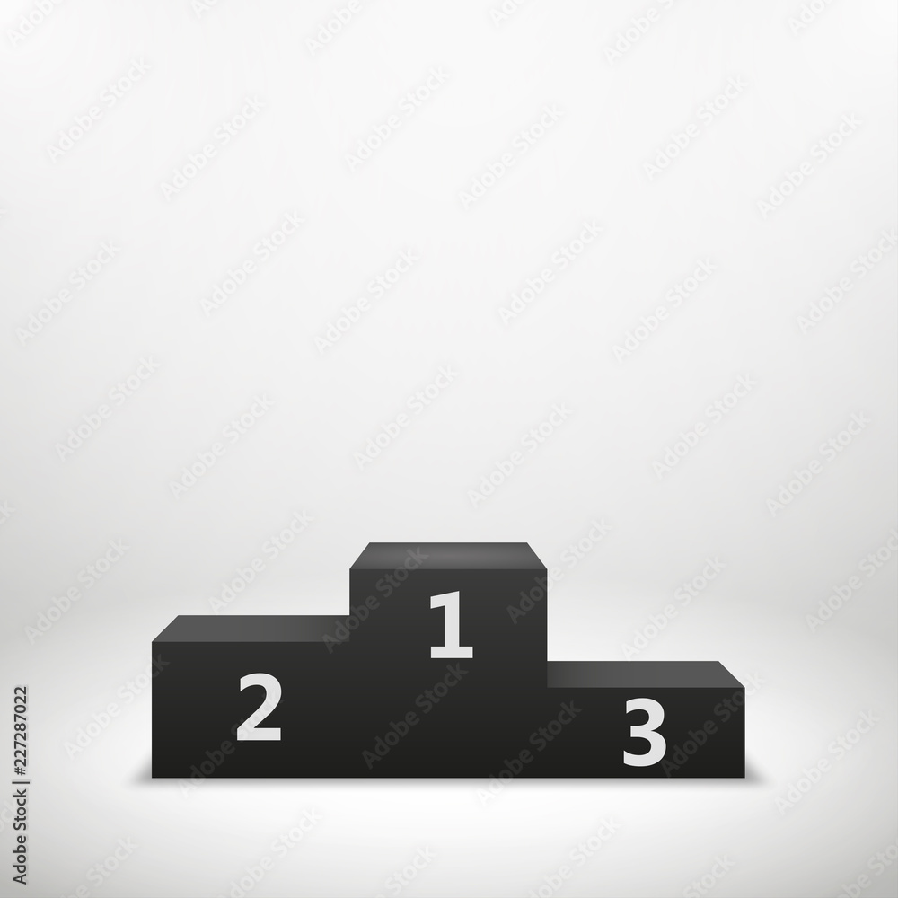Winners podium, pedestal isolated on white background. Vector illustration Winners podium, pedestal isolated on white background. Vector illustration
