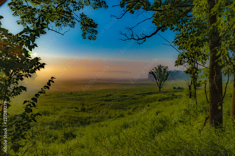 Haze over savanna Haze over savanna