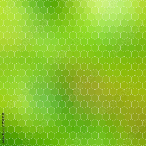 abstract geometric hexagon grid - shades of green