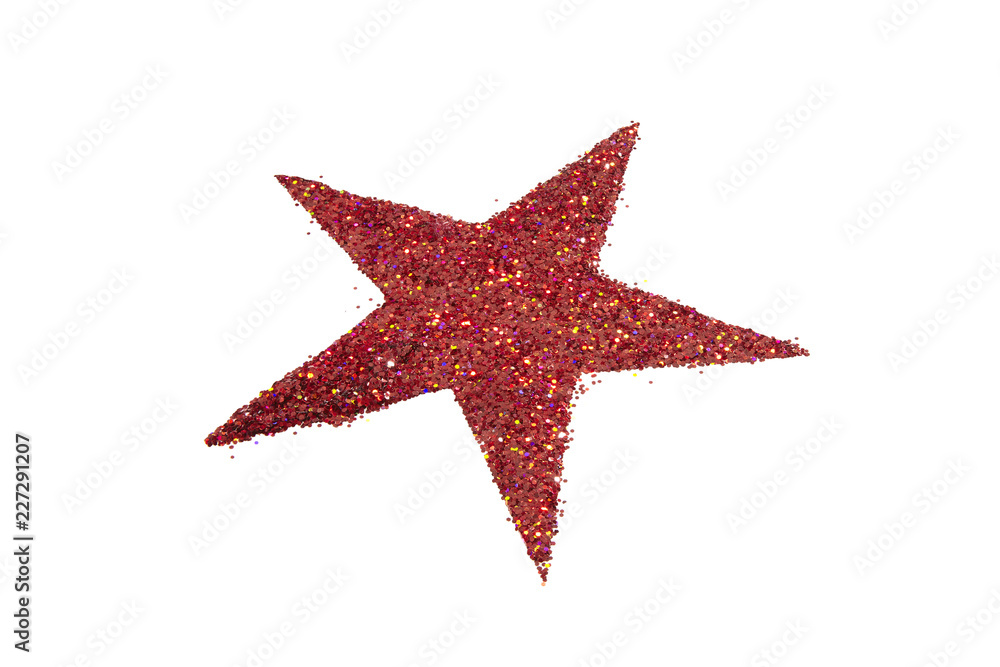 Glitter Red Glitter Star Christmas Decoration Glitter Red Glitter Star Christmas Decoration