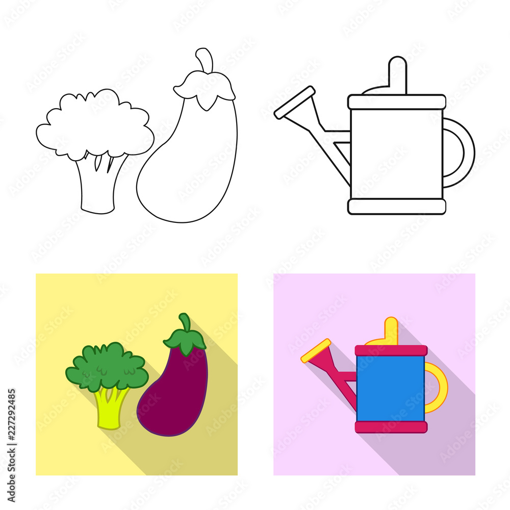 Isolated object of farm and agriculture icon. Set of farm and plant stock symbol for web. Isolated object of farm and agriculture icon. Set of farm and plant stock symbol for web.