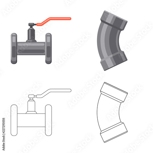 Vector design of pipe and tube logo. Collection of pipe and pipeline stock symbol for web.