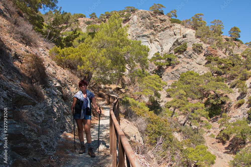 Hiking on the trail from Olympos to Diafani on Karpathos in Greece
Hiking on the trail from Olympos to Diafani on Karpathos in Greece