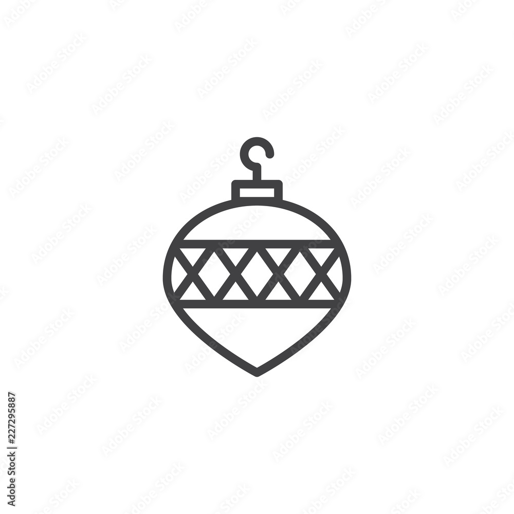 Bauble decoration outline icon. linear style sign for mobile concept and web design. Christmas Ball simple line vector icon. Symbol, logo illustration. Pixel perfect vector graphics Bauble decoration outline icon. linear style sign for mobile concept and web design. Christmas Ball simple line vector icon. Symbol, logo illustration. Pixel perfect vector graphics