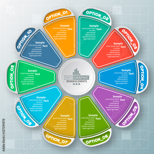 Abstract 3D Paper Infographics. Business template .Vector illustration