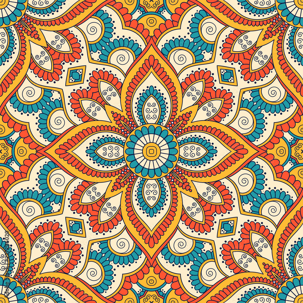 Hand drawn ornamental seamless pattern Hand drawn ornamental seamless pattern