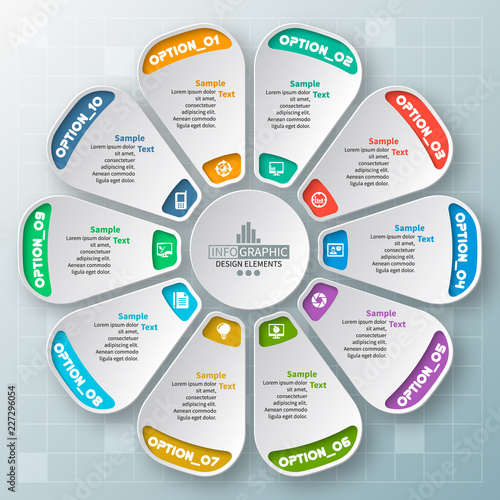 Abstract 3D Paper Infographics. Business template .Vector illustration